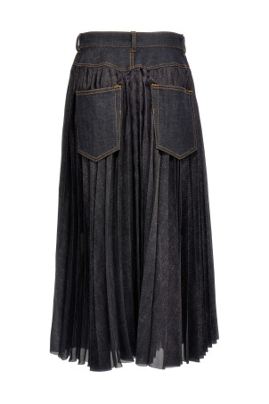 Плісирована спідниця Синя SACAI 2507718499