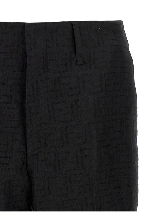 FF Жакардові штани чорні FENDI FB1029AU6YF0QA1 FF Жакардові штани чорні FENDI FB1029AU6YF0QA1