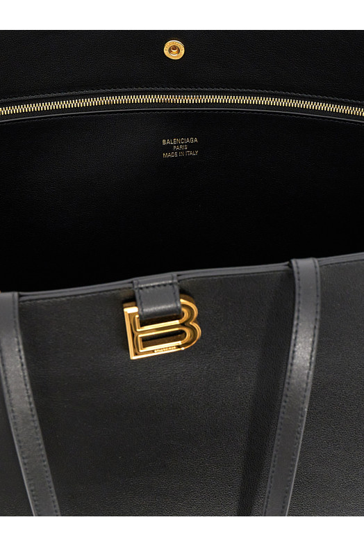 Большая сумка для покупок BALENCIAGA 'Tote Hourglass Soft' черная 8193802ABE71000 Большая сумка для покупок BALENCIAGA 'Tote Hourglass Soft' черная 8193802ABE71000