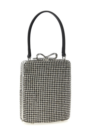 Срібна сумочка з кришталевої сітки Сіра SS25325BSLSILVER Срібна сумочка з кришталевої сітки Сіра SS25325BSLSILVER