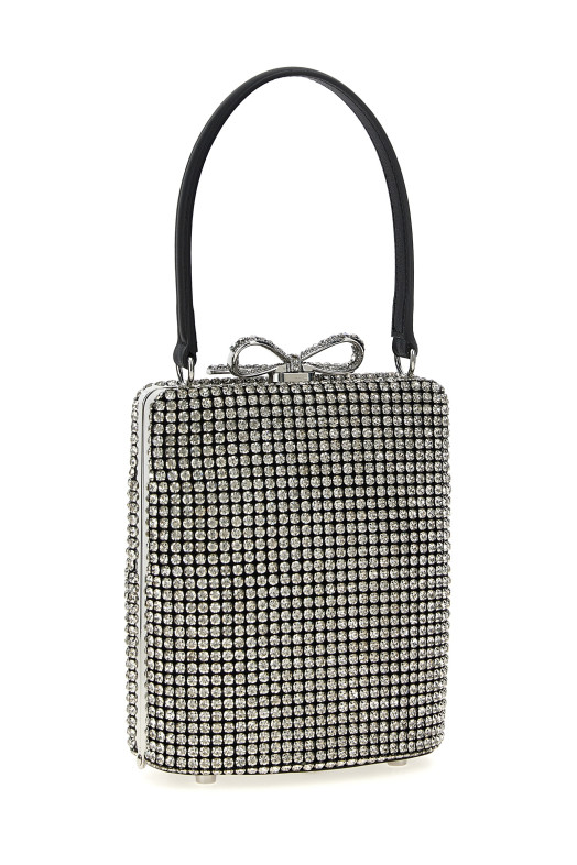 Срібна сумочка з кришталевої сітки Сіра SS25325BSLSILVER Срібна сумочка з кришталевої сітки Сіра SS25325BSLSILVER