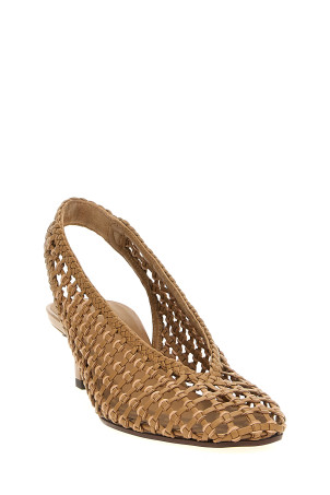 Braided slingback Brown Braided slingback Brown