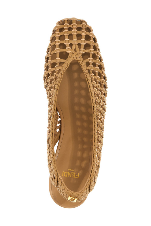 Плетений слінг-рюкзак Коричневий FENDI 8J8687AU24F1SU7 Плетений слінг-рюкзак Коричневий FENDI 8J8687AU24F1SU7