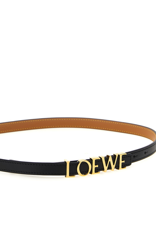 Ремінь з логотипом LOEWE 'Lettering' Чорний E619Z16X161206 Ремінь з логотипом LOEWE 'Lettering' Чорний E619Z16X161206
