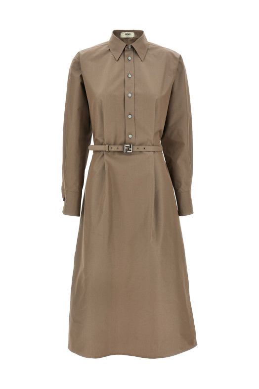 Сукня міді Chemisier Сіра FENDI FDD311AQ3KF1SA0