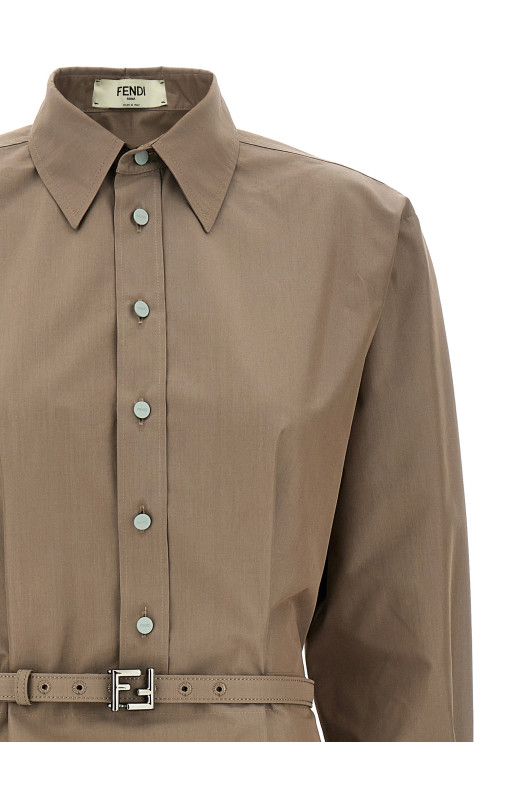 Сукня міді Chemisier Сіра FENDI FDD311AQ3KF1SA0