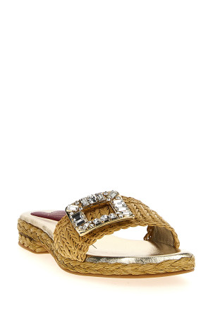 Raffia jewel sandals Beige Raffia jewel sandals Beige