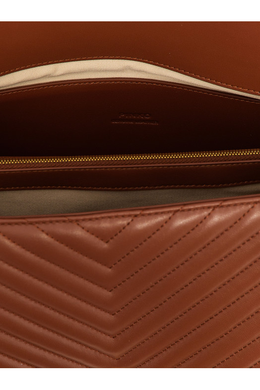 'Big Lady Love Bag Puff Chevron' handbag Brown 'Big Lady Love Bag Puff Chevron' handbag Brown