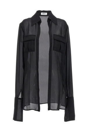 Рубашка «Жоржет» Черная MONOT (SS23208BLACK)