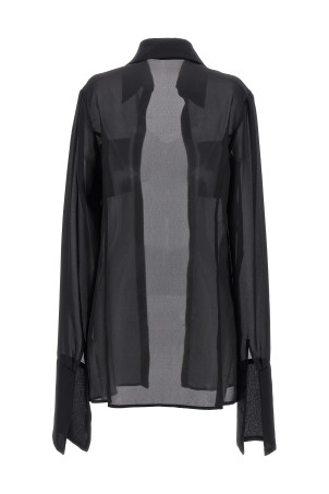 Рубашка «Жоржет» Черная MONOT (SS23208BLACK)