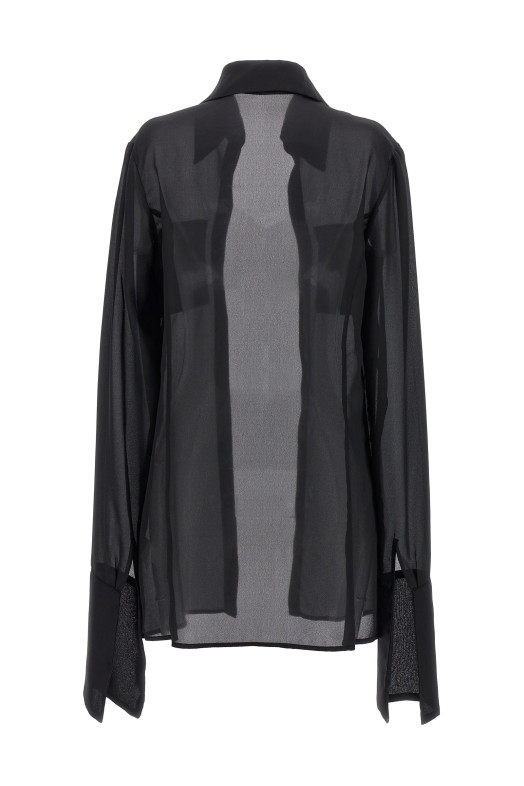 Рубашка «Жоржет» Черная MONOT (SS23208BLACK)