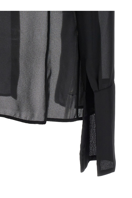 Рубашка «Жоржет» Черная MONOT (SS23208BLACK)