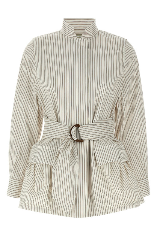 Полосатый блузон Белый FENDI FJ7621AQ3LF0XAY Полосатый блузон Белый FENDI FJ7621AQ3LF0XAY