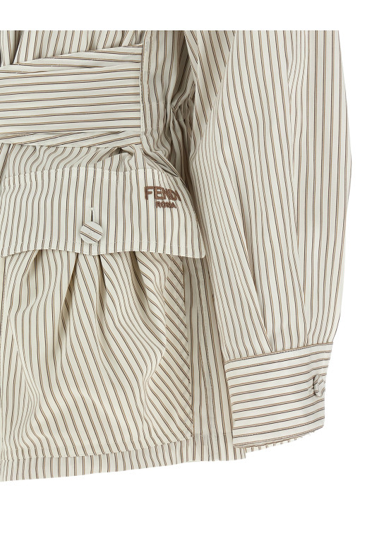Полосатый блузон Белый FENDI FJ7621AQ3LF0XAY Полосатый блузон Белый FENDI FJ7621AQ3LF0XAY