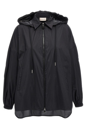 Ветровка с рюшами Черный MONCLER K10932F00013596TM999 Ветровка с рюшами Черный MONCLER K10932F00013596TM999