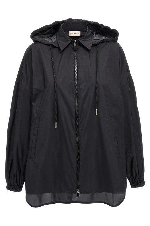 Ruffled windbreaker Black Ruffled windbreaker Black