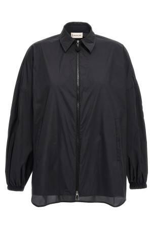 Ветровка с рюшами Черный MONCLER K10932F00013596TM999 Ветровка с рюшами Черный MONCLER K10932F00013596TM999