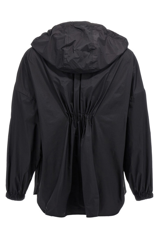 Ruffled windbreaker Black Ruffled windbreaker Black