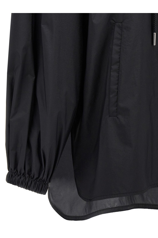 Ruffled windbreaker Black Ruffled windbreaker Black