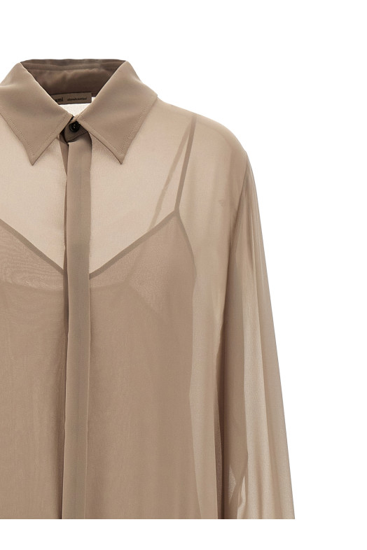 Платье AMI PARIS 'Pleated Midi' бежевого цвета FDR262PL00270952 Платье AMI PARIS 'Pleated Midi' бежевого цвета FDR262PL00270952