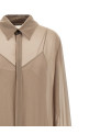 Платье AMI PARIS 'Pleated Midi' бежевого цвета FDR262PL00270952 Платье AMI PARIS 'Pleated Midi' бежевого цвета FDR262PL00270952