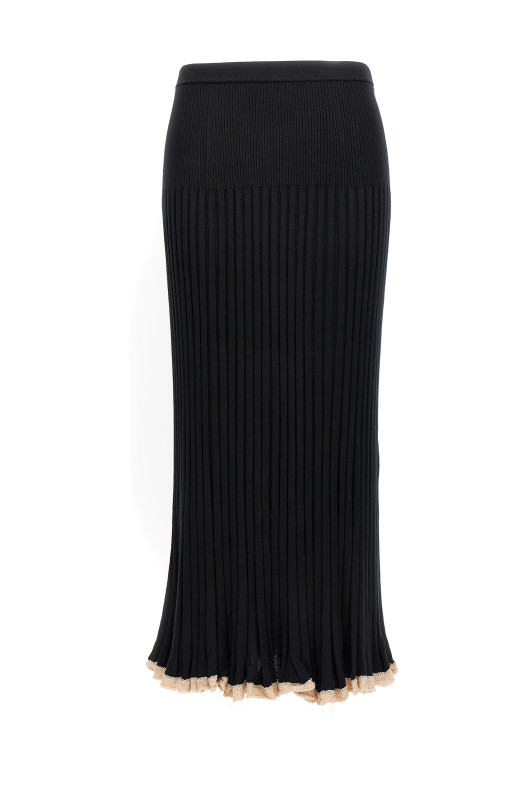 Ribbed skirt Black