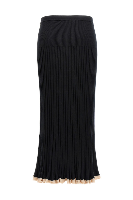 Ribbed skirt Black