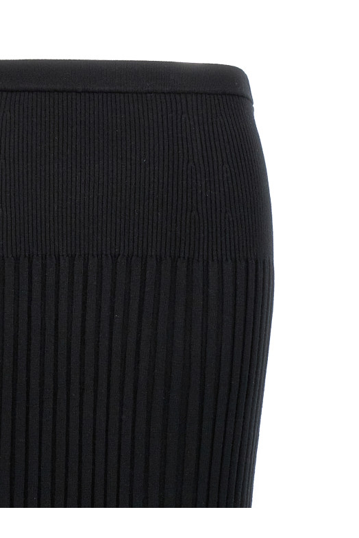 Ribbed skirt Black