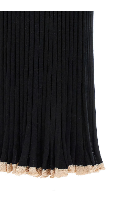 Ribbed skirt Black