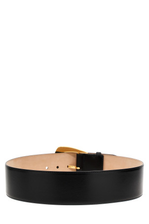 Geometric' belt Black