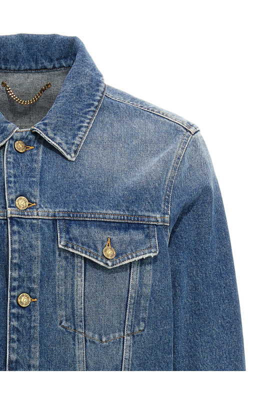 Джинсова куртка з нашивкою з логотипом Синій GOLDEN GOOSE GMP00284P0006215010050100 Джинсова куртка з нашивкою з логотипом Синій GOLDEN GOOSE GMP00284P0006215010050100