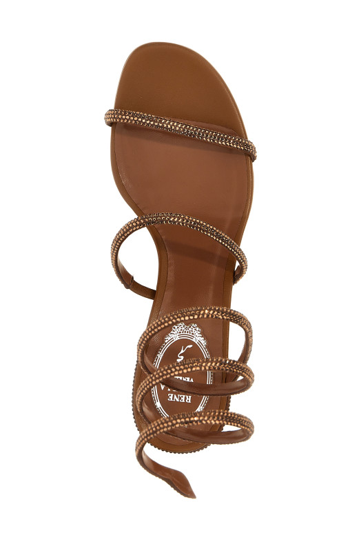 Босоніжки RENÉ CAOVILLA 'Cleo' Коричневі C12037040R001Y240Y240 Босоніжки RENÉ CAOVILLA 'Cleo' Коричневі C12037040R001Y240Y240