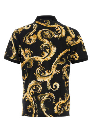 Поло з піке з принтом Чорне VERSACE JEANS (77GAG6S0JS390) VERSACE JEANS COUTURE Поло з піке з принтом Чорне VERSACE JEANS (77GAG6S0JS390) VERSACE JEANS COUTURE