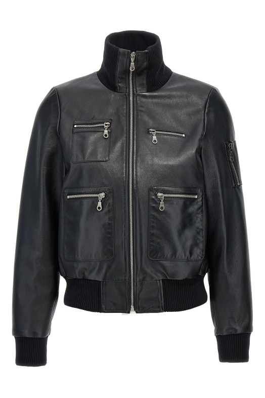 Кожаная куртка-бомбер Черный CHLOÉ CH25SCV11206001 Кожаная куртка-бомбер Черный CHLOÉ CH25SCV11206001