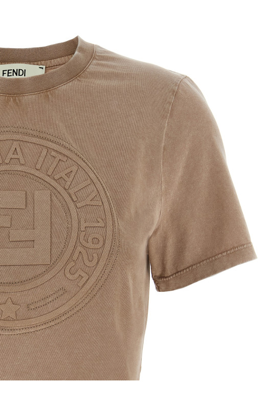 3D 'Fendi Roma' T-shirt Brown 3D 'Fendi Roma' T-shirt Brown