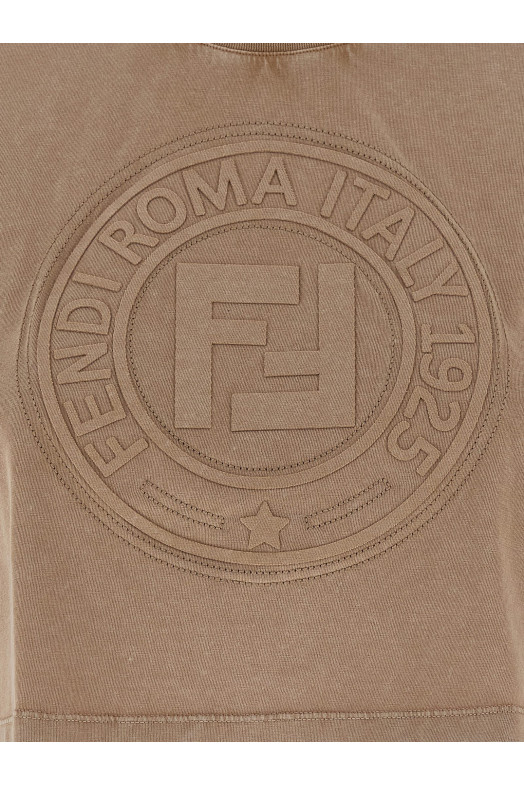 3D 'Fendi Roma' T-shirt Brown 3D 'Fendi Roma' T-shirt Brown