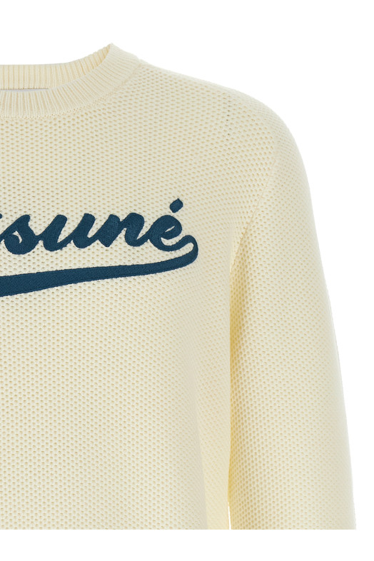 Светр MAISON KITSUNE 'Kitsune Varsity' Білий OM00808KT1137P204 Светр MAISON KITSUNE 'Kitsune Varsity' Білий OM00808KT1137P204