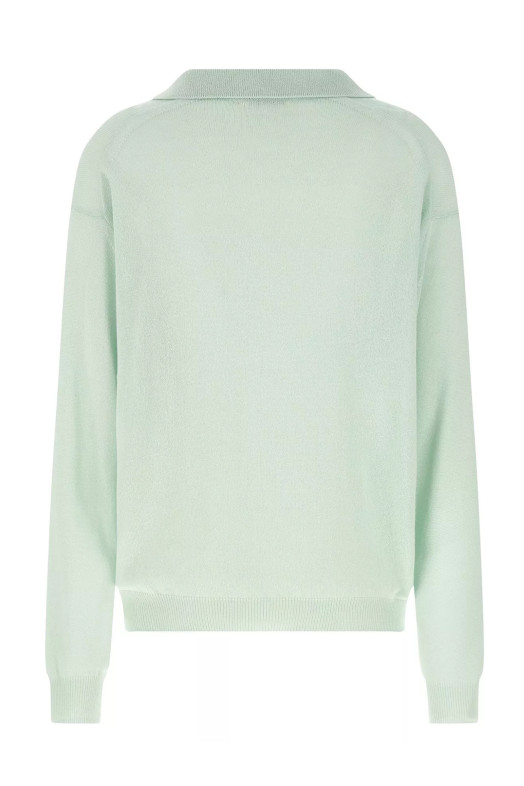 Шовковий кашеміровий светр Зелений A25SP04SCWHITEGREEN Шовковий кашеміровий светр Зелений A25SP04SCWHITEGREEN