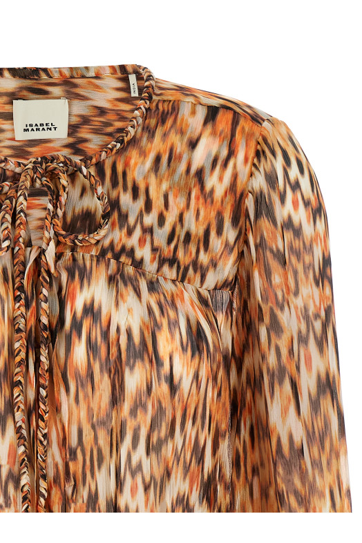 Блузка ISABEL MARANT 'Ametissa' оранжевого цвета HT0078FBC2J05I11OR Блузка ISABEL MARANT 'Ametissa' оранжевого цвета HT0078FBC2J05I11OR