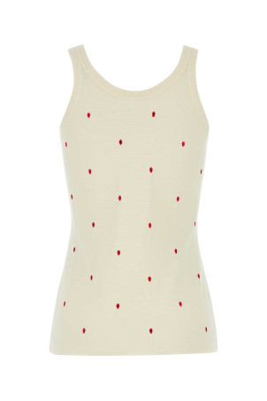 Ivory cotton blend tank top BOTTEGA VENETA (824130V5BG0) Ivory cotton blend tank top BOTTEGA VENETA (824130V5BG0)