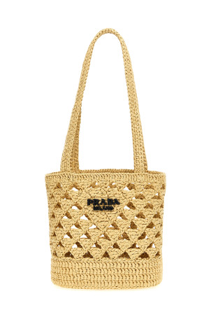 Crochet logo handbag Beige Crochet logo handbag Beige
