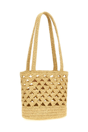 Crochet logo handbag Beige Crochet logo handbag Beige