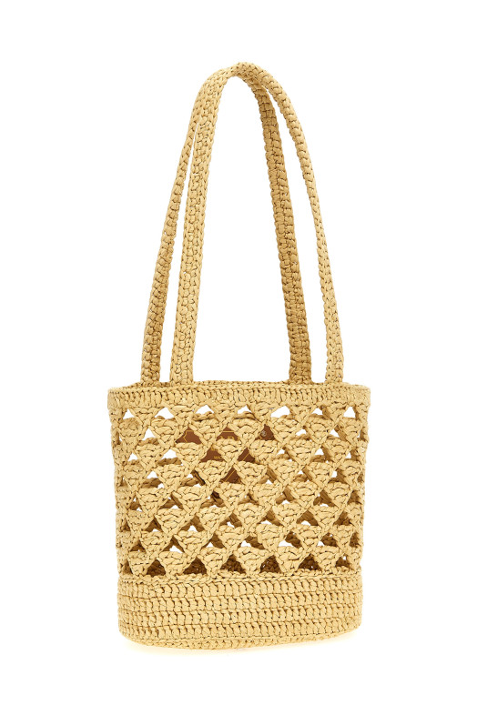 Crochet logo handbag Beige Crochet logo handbag Beige