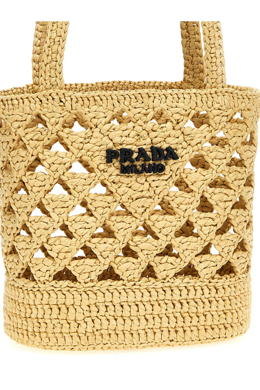 Crochet logo handbag Beige Crochet logo handbag Beige