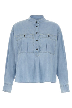 Блузка MARANT ETOILE 'Vero' СИНЯ HT0601FAC1I01E30LU Блузка MARANT ETOILE 'Vero' СИНЯ HT0601FAC1I01E30LU