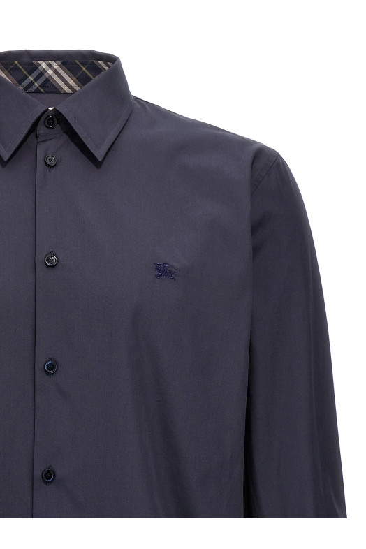 Сорочка з вишивкою логотипу Синя BURBERRY 8105133INDIGO Сорочка з вишивкою логотипу Синя BURBERRY 8105133INDIGO