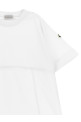 Two-material dress White Two-material dress White