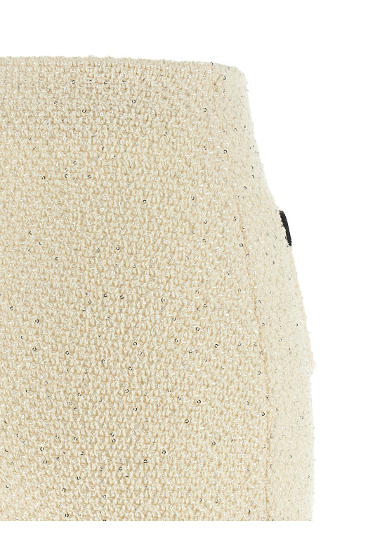 'Cream Sequin Knit Mini' skirt Black-grey