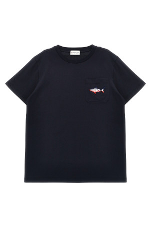 Футболка MONCLER ENFANT 'Squalo' Синя K19548C0003089AFV778 Футболка MONCLER ENFANT 'Squalo' Синя K19548C0003089AFV778