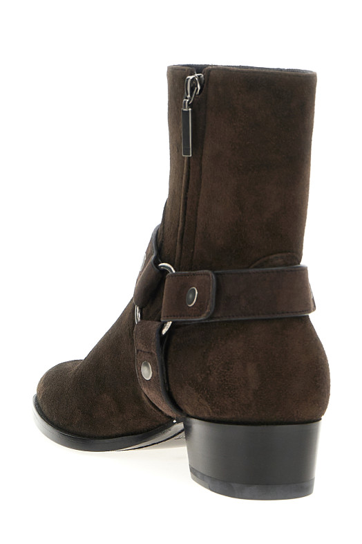 Ботинки по щиколотку SAINT LAURENT 'Wyatt' коричневые 818329AADXB6023 Ботинки по щиколотку SAINT LAURENT 'Wyatt' коричневые 818329AADXB6023